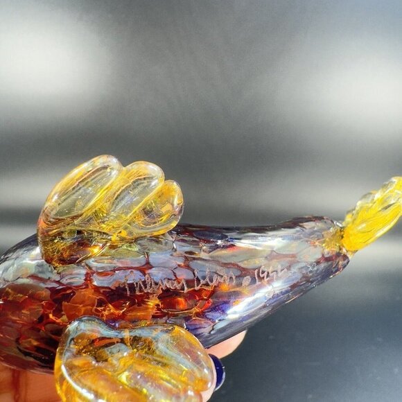 1992 Studio Art Glass Fish Hand Blown Artist Signed Thomas G Hand Made Vintage - Picture 4 of 16